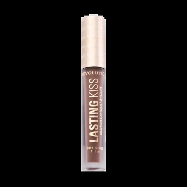 Makeup Revolution Matná tekutá rtěnka Lasting Kiss Spiced Brown