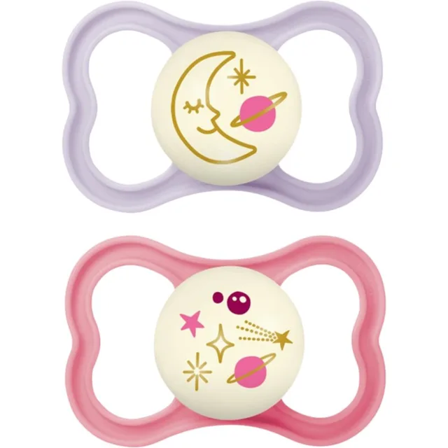 MAM Air Night 16m+ dudlík Purple/ Pink 2 ks