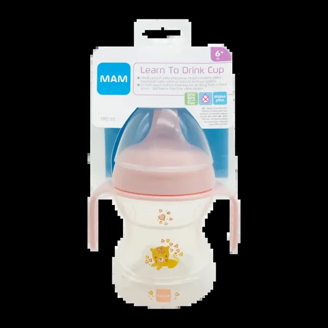 MAM Dětský hrnek na učení Learn to Drink, 6m+, různé druhy 190 ml