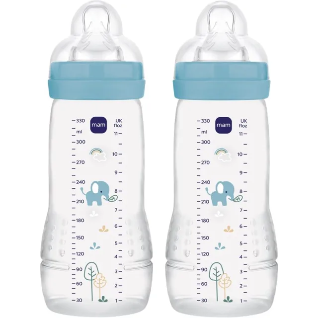 MAM Easy Active™ Baby Bottle dětská láhev 4m+ Blue 2x330 ml