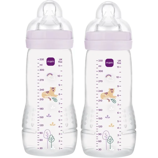 MAM Easy Active™ Baby Bottle dětská láhev 4m+ Purple 2x330 ml