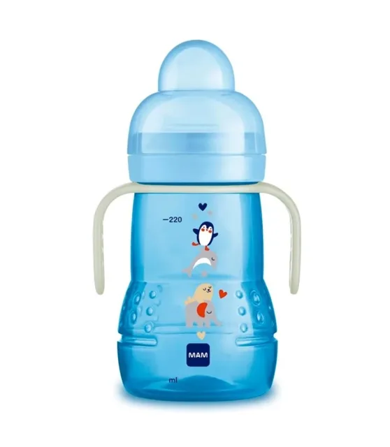 MAM Hrnek Trainer+ Night 4m+ 220 ml 1 ks modrý