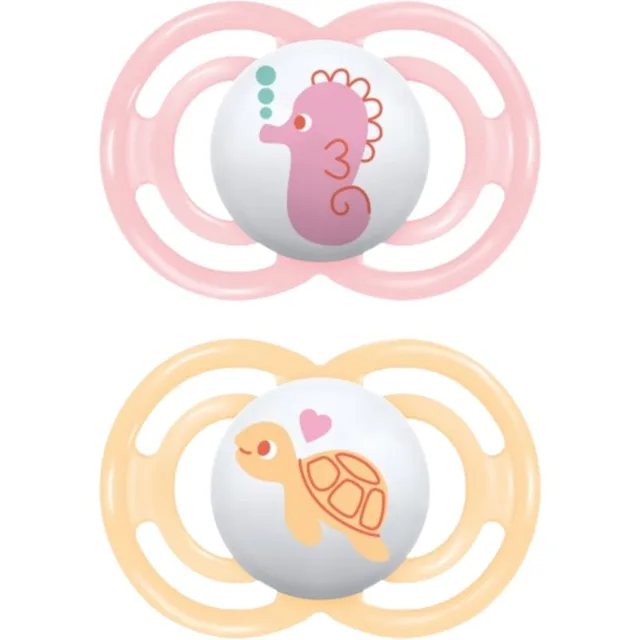 MAM Perfect 6m+ dudlík Pink/ Orange 2 ks