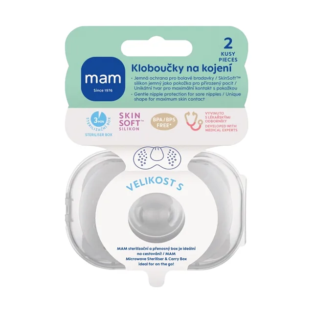 MAM Prsní kloboučky velikost S 2 kusy
