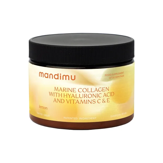 Mandimu Prémiový kolagen s kyselinou hyaluronovou a vitamíny C a E (dříve Jíme zdravě) 210 g citron