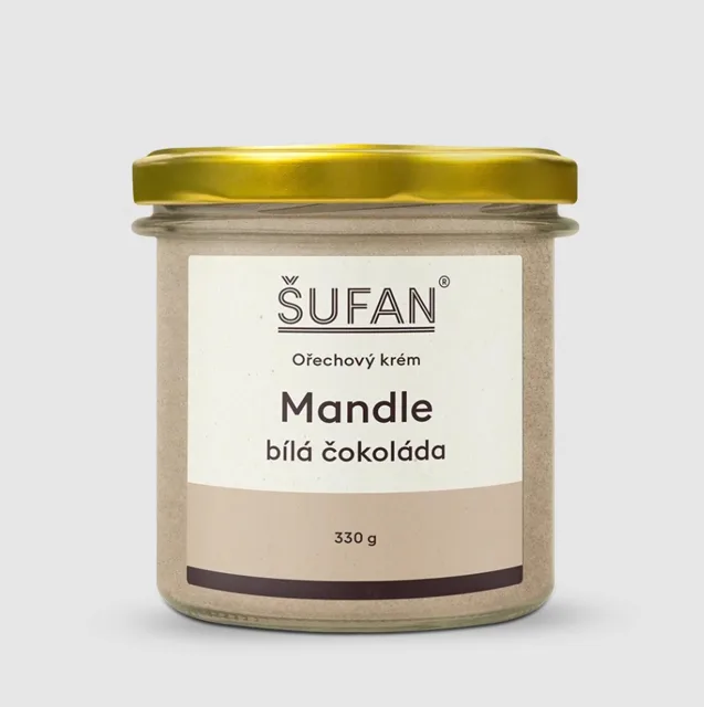 Mandlový krém s bílou čokoládou, 330 g
