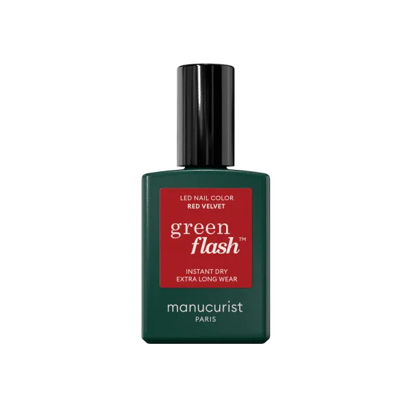 Manucurist Green Flash XMAS LED gel lak na nehty - Red Velvet 15 ml