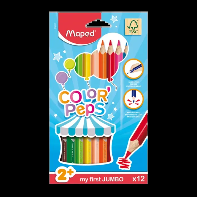Maped Barevné pastelky trojhranné Jumbo 12 ks