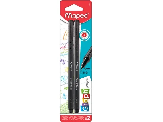 Maped Graph' Peps liner 0,4 mm černá náplň 2 ks