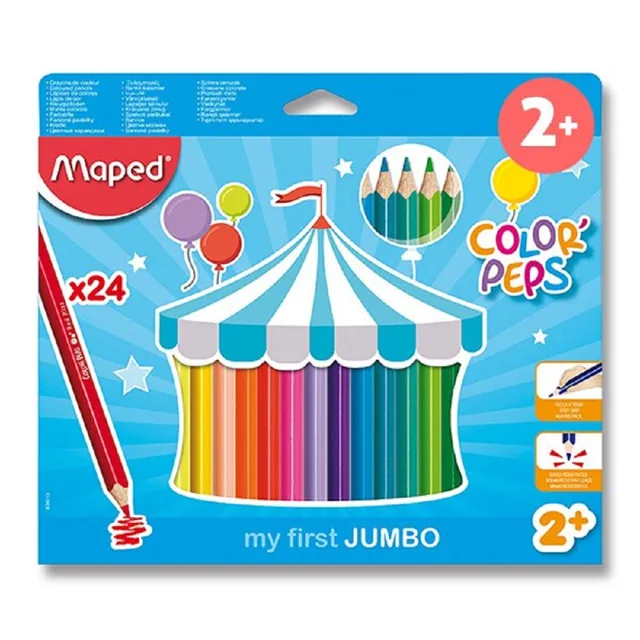 MAPED Pastelky JUMBO 3HR Color Peps 24ks