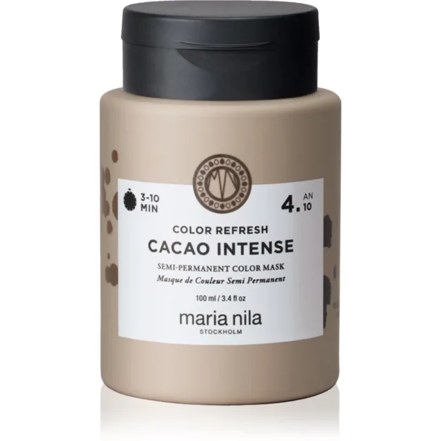 Maria Nila Colour Refresh Cacao Intense jemná vyživující maska bez permanentních barevných pigmentů výdrž 4 – 10 umytí 4.10 100 ml