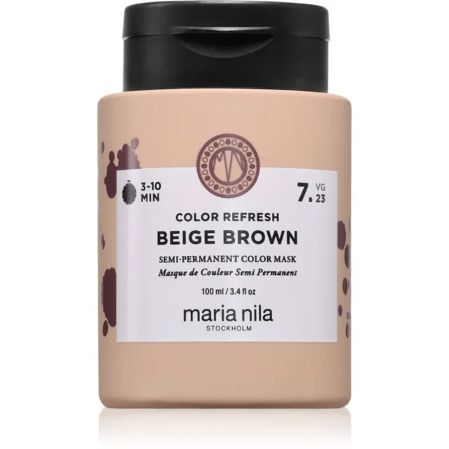 Maria Nila Colour Refresh jemná vyživující maska bez permanentních barevných pigmentů odstín Beige Brown 7.23 100 ml