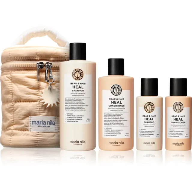 Maria Nila Head & Hair Heal Beauty Bag dárková sada proti lupům a vypadávání vlasů 4 ks