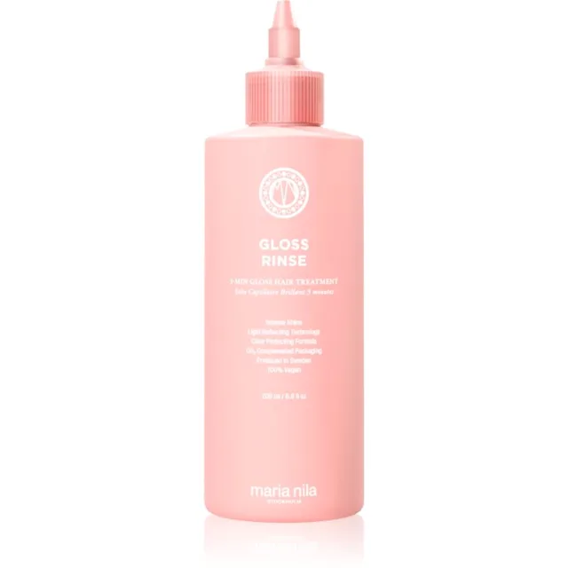 Maria Nila Mirror Gloss Rinse hydratační péče pro lesk a hebkost vlasů 200 ml