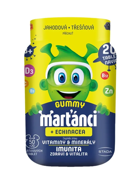 Marťánci Gummy Echinacea 50+20 ks