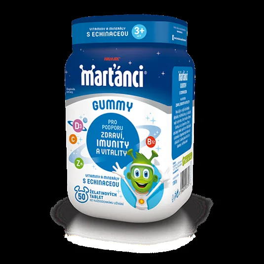 Marťánci Gummy echinacea, vitaminy pro podporu imunity pro děti 50 tablet