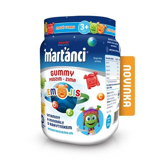 Martánci Gummy podzim - zima s rakytníkem, vitaminy pro děti 50 gummies