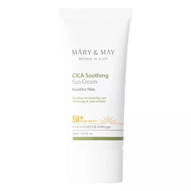 Mary&amp;May Zklidňující opalovací krém SPF50+ PA++++ Cica Soothing Sun Cream, 50 ml