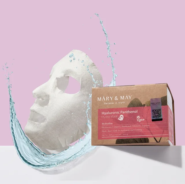 MARY AND MAY Mary & May - Hyaluronic Panthenol Hydra Mask - Plátýnková hydratační maska s panthenolem - 30ks
