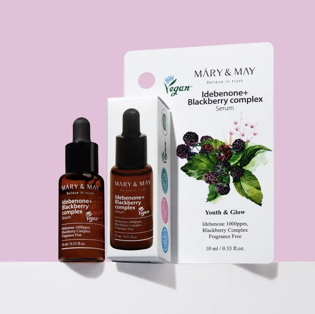 MARY AND MAY Mary & May -  Idebenone + Blackberry Complex Serum Seoul Edition - Sérum s idebenonem a komplexem z ostružin - 10 ml