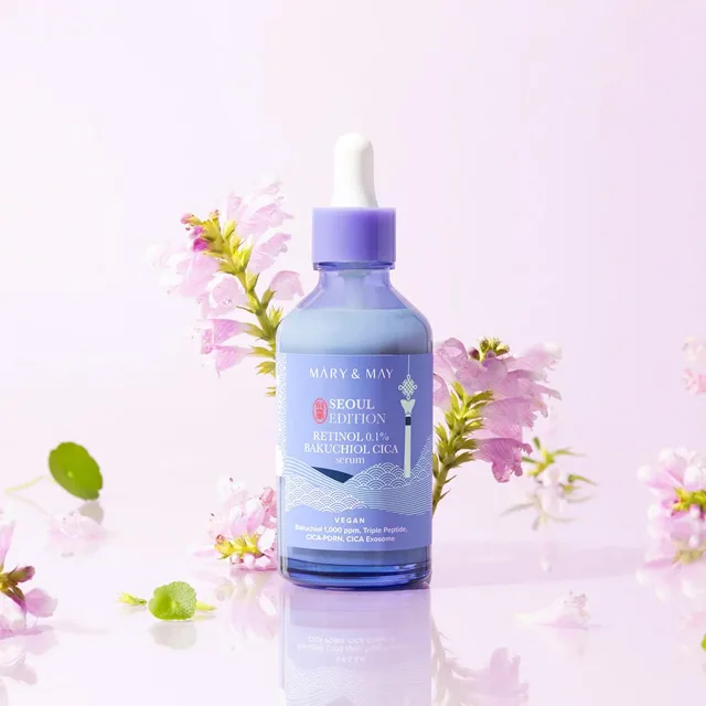 MARY AND MAY Mary & May -  Retinol 0.1% Bakuchiol Cica Serum Seoul Edition - Sérum s retinolem 0,1 %, bakuchiolem a centellou - 80 ml