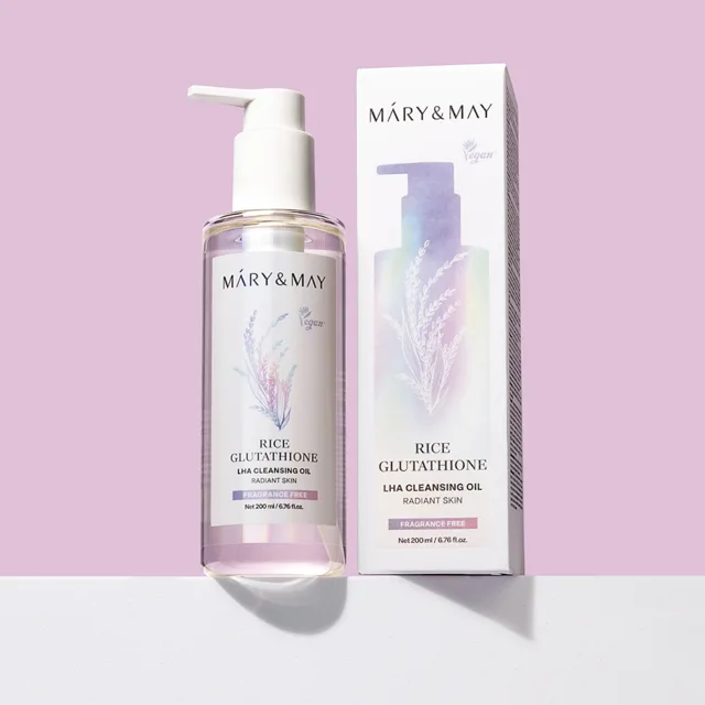 MARY AND MAY Mary&May - Rice Glutathione LHA Cleansing Oil - Jemný odličovací olej s rýžovým extraktem, glutathionem a LHA - 200 ml