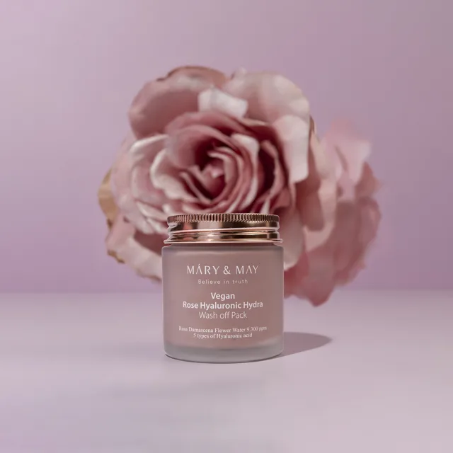 MARY AND MAY Mary & May - Rose Hyaluronic Hydra Wash Off Pack - Maska s výtažkem z růže a kyselinou hyaluronovou - 125g