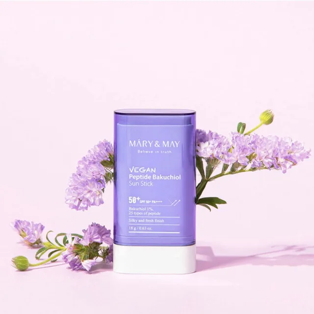 MARY AND MAY Mary & May - Vegan Peptide Bakuchiol Sun Stick SPF50+ PA++++ - SPF v tyčince s bakuchiolem a peptidy - 18g