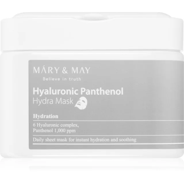 Mary&May Hyaluronic Panthenol Hydra Mask sada plátýnkových masek pro intenzivní hydrataci pleti 30 ks