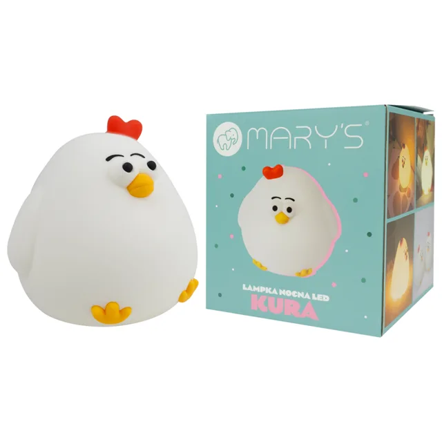 MARY’S LED silikonová noční lampička - slepička