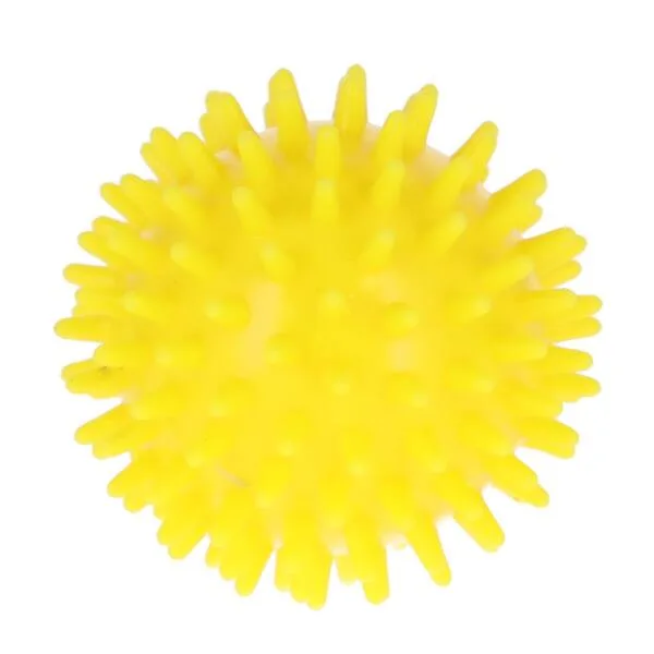 Masážní míček – ježek, žlutý 7 cm