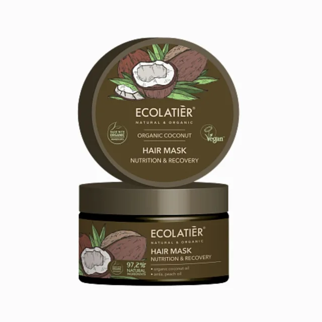 Maska na vlasy Kokos – vyživuje a regeneruje vlasy – EcoLatier Organic – 250 ml