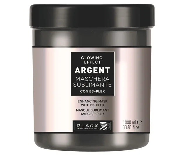Maska pro oslabené a lámavé vlasy Black Professional Argent Glowing Effect - 1000 ml + dárek zdarma