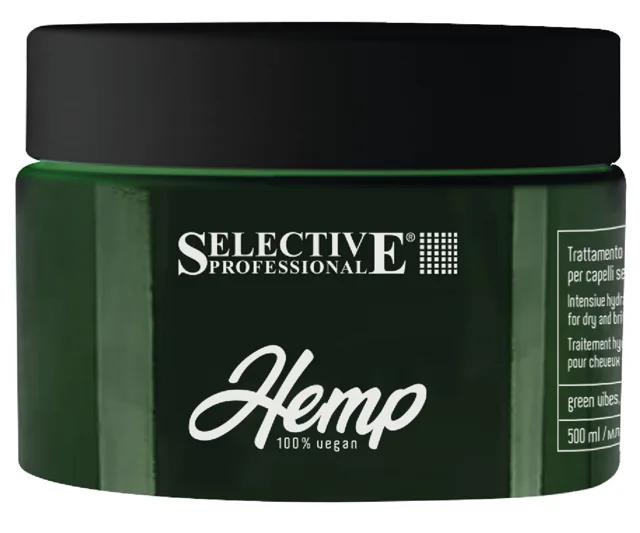 Maska pro suché a lámavé vlasy Selective Professional Hemp Intensive Hydrating Treatment - 500 ml + dárek zdarma