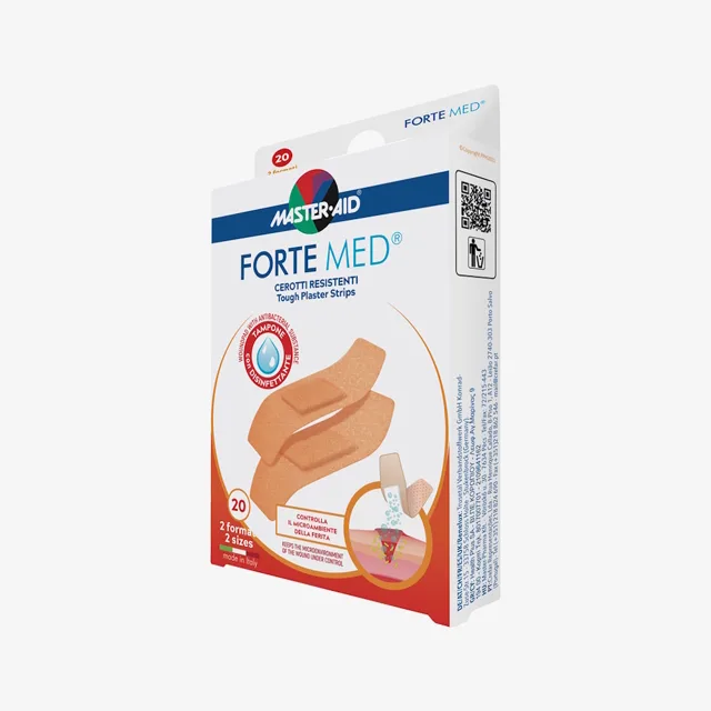 MASTER AID Forte Med Náplasti pevné voděodolné 20 kusů 2 velikosti