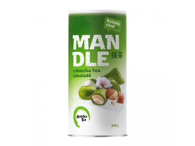 Matcha Tea Mandle v bílé čokoládě 300 g