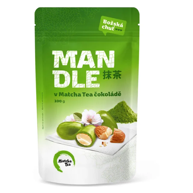 MATCHA TEA Mandle v čokoládě 100 g
