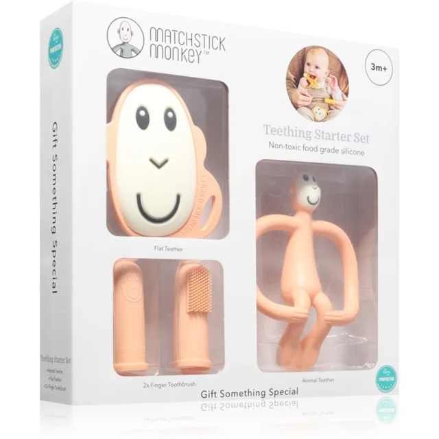 Matchstick Monkey Starter Set Monkey Peach dárková sada pro děti 3m+