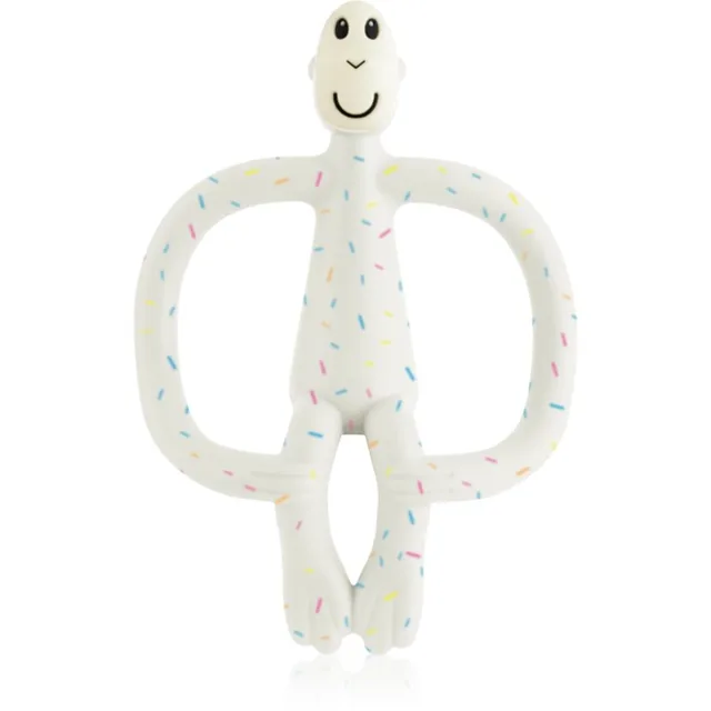 Matchstick Monkey Teething Toy and Gel Applicator kousátko s kartáčkem 2 v 1 Confetti Cream 1 ks