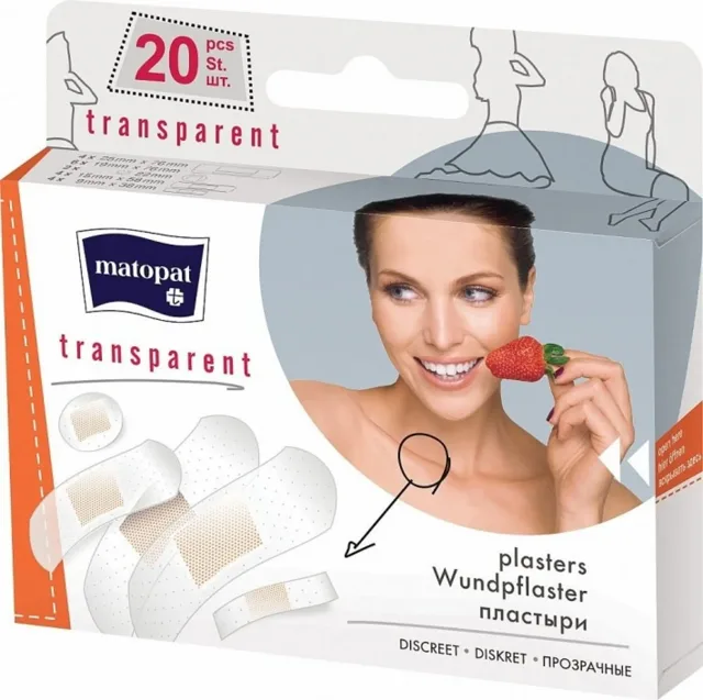 Matopat Transparent náplast 20 ks