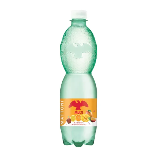 Mattoni Ochucená jemně perlivá minerální voda Tropické ovoce 500 ml