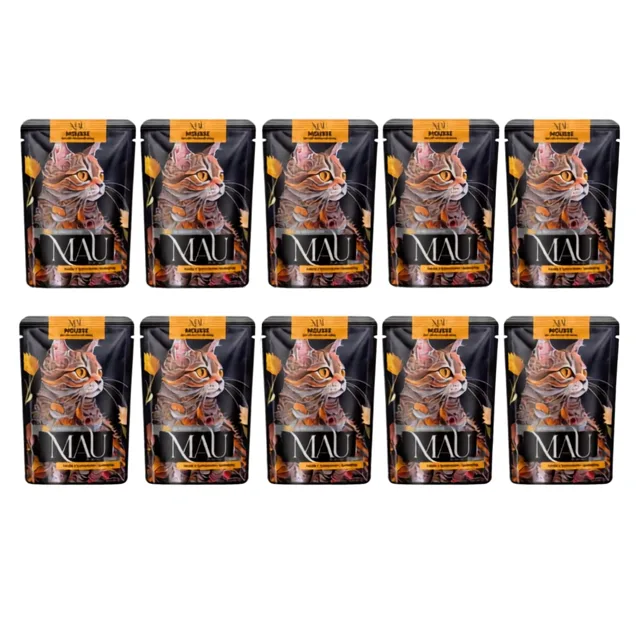 MAU Mus Kachna s tymiánem a kočičí mátou 10x85 g krmivo pro kočky
