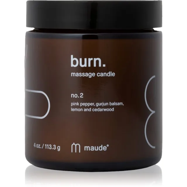 Maude Burn masážní svíčka No.2 Pink Pepper & Gurjun Balsam 113 g
