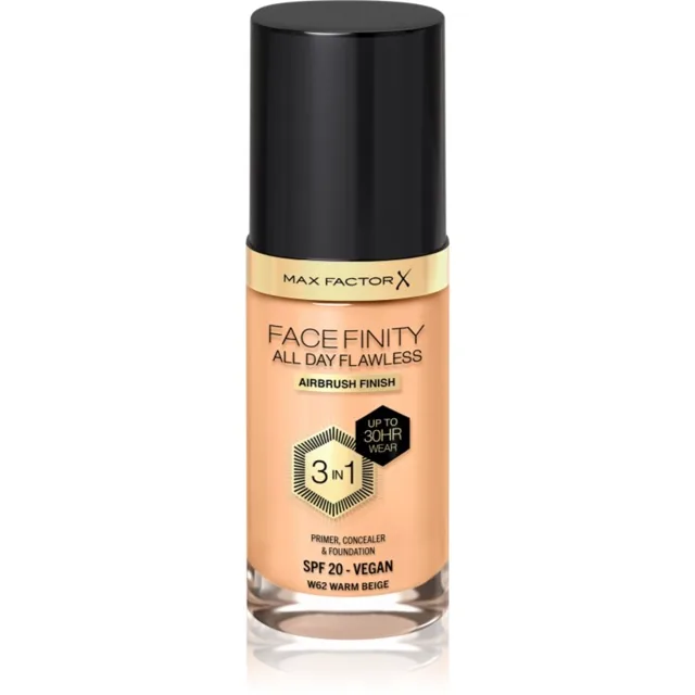 Max Factor Facefinity All Day Flawless dlouhotrvající make-up SPF 20 odstín 62 Warm Beige 30 ml