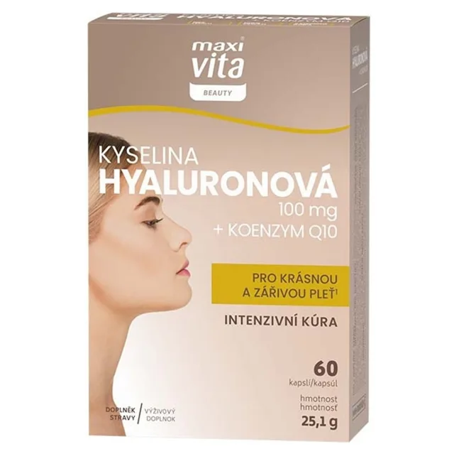 MAXI VITA Beauty kyselina hyaluronová 100 mg + koenzym Q10 60 kapslí