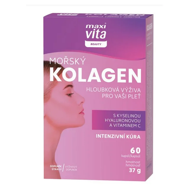 MAXI VITA Beauty mořský kolagen + kyselina hyaluronová 60 kapslí