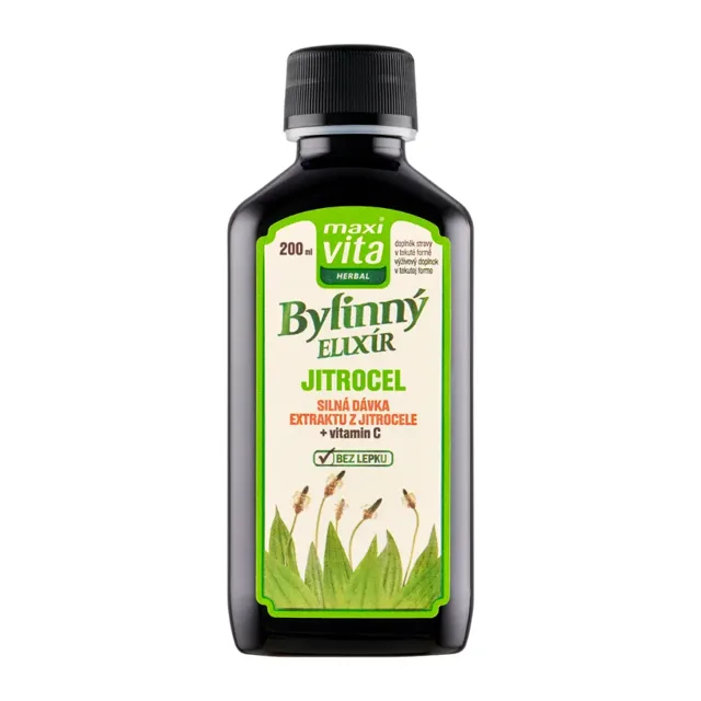 Maxi Vita Bylinný elixír jitrocel + vitamin C, doplněk stravy 200 ml