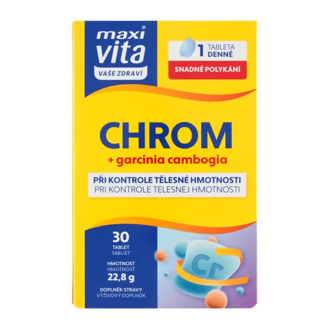 Maxi Vita Chrom + Garcinia cambogia, doplněk stravy 30 ks