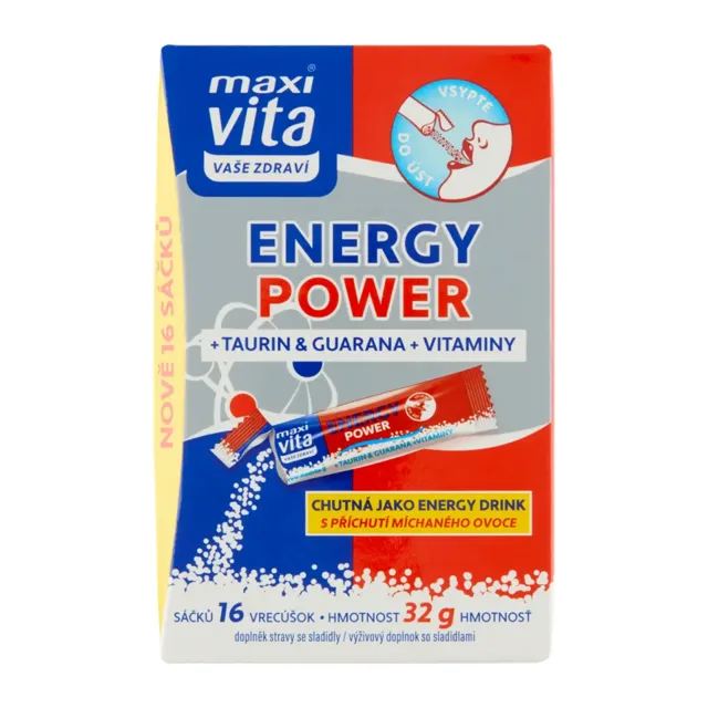 Maxi Vita Energy Power + taurin & guarana + vitaminy, doplněk stravy 32 g