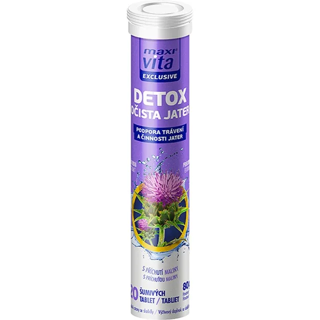 Maxi Vita Exclusive Detox šumivé tablety pro podporu funkce jater 20 tbl